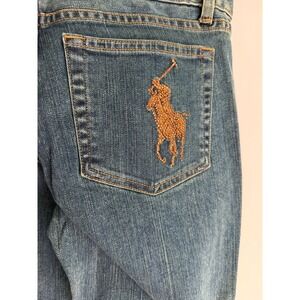 Ralph Lauren Black Label Bootcut Jeans | 29 | Big Pony Rhinestone Embellishment